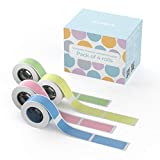 MUNBYN Thermal Label, Self-Adhesive Label, 14mm x 50mm 130 Labels/roll 4 Rolls (Blue, Pink, Yellow, Green), Compatible with MUNBYN Bluetooth Label Maker, Suitable for Home, Office, School