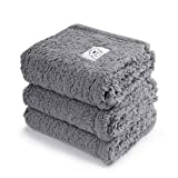 1 Pack 3 Blankets Fluffy Premium Fleece Pet Blanket Soft Sherpa Throw for Dog Puppy Cat Grey Small (23x16'')