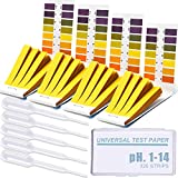 Litmus PH Test Strips 320 Strips, Professional Universal pH.1-14 Test Paper with Storage case & Test Droppers, for Teaching, Student, Chemistry Experiment, Saliva Urine Water Soil & Diet pH Monitoring