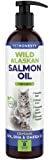 PetHonesty Liquid Wild Alaskan Salmon Oil Supplement for Cats - Reduce Itching & Shedding, Omega-3s, Fish Oil. Supports Joints, Brain, and Heart. 8 oz Bottle with Pump