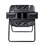 EJWOX Garden Compost Bin from BPA Free Material, Dual Rotating Outdoor Composting Tumblers (43 Gallon,Black)