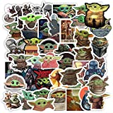 Baby_Yoda Stickers[50pcs] Vinyl Waterproof Stickers for Laptop, Hydro Flask Water Bottle Car Cup Computer Guitar Skateboard Luggage Bike Bumper, Kid Gift (Baby_Yoda-50Pcs)