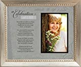 Memorial/Remembrance Photo Frame with Inspirational A Celebration of Life Poem - Sympathy Gift for Loss of Loved One (Silver)
