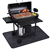 Fasmov 30 x 48 inches Under Grill Mat, Reusable Outdoor Grill Floor Mat, Absorbent Oil Pad Protector for Decks and Patios