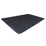 Diversitech Outdoor Gas Grill BBQ Floor Mat 48" x 30" - Absorbant Protection for Decks & Patios, Black