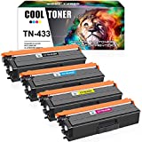 Cool Toner Compatible Toner Cartridge Replacement for Brother TN433 TN-433 TN431 Brother HL-L8360Cdw MFC-L8900Cdw HL-L8260Cdw MFC-L8610Cdw HL-L8360Cdwt Printer Ink (Black Cyan Magenta Yellow, 4 Pack)
