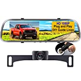 AMTIFO Backup Camera HD 1080P 4.3 Inch Monitor License Plate Rear View Mirror Cam System for Car Truck Minivan SUV Easy Installation Waterproof Clear Night Vision DIY Guide Lines A1