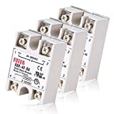 MYSWEETY 3PCS SSR-40DA Solid State Relay Single Phase Semi-Conductor Relay Input 3-32V DC Output 24-380V AC