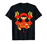 Li Xi Me Please Vietnamese Red Cute Ao Dai Boy Flowers T-Shirt