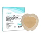 MedVanceTM Silicone - Bordered Silicone Adhesive Foam Dressing Sacral, Size 9"x9" (6.1"x6.6" Pad), Box of 5 dressings