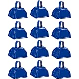 Metal Cowbell with Handle, Blue Noise Maker (3 x 2.8 in, 12 Bells)