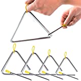 5 Pack Musical Triangle Instrument Set 4 5 6 7 8 inch - Buytra Music Triangle with Striker for Kids Children