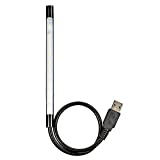 Mudder Portable USB Flexible Stick Dimmable Touch Switch LED White Light Lamp for Laptop Computer PC (Black)