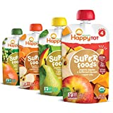 Happy Tot Organics Super Foods Stage 4, Super Foods Variety Pack, 4.22 Ounce Pouch (Pack of 16) packaging may vary
