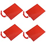 4PCS Silicone Heater Mat, Icstation Rubber Heating Mat 12V 25W Electric Blanket Flexible Mat Constant Temperature 80X100mm