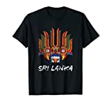 Patriotic Sri Lanka Holiday Sri Lankan Tribe Festival Mask T-Shirt