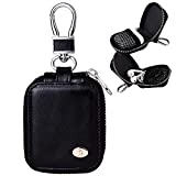 MRPLUM Earbud Carrying Case Small Compatible with AirPods PU Leather Hard Portable Earphone Case Protective Storage Pouch Bag with Mesh Pocket & Keychain for Wireless Headphone USB Cable（Black）