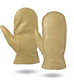Winter 3M Thinsulate Lined Premium Leather Chopper Mittens by Illinois Glove Company Style 501 (Large)