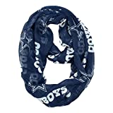 Littlearth womens NFL Dallas Cowboys Sheer Infinity Scarf, Team Color, One Size