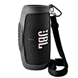 Silicone Case Cover Compatible with JBL Charge 5 - Waterproof Portable Bluetooth Speaker(Black)