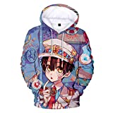 RongJun Unisex Toilet Bound Hanako kun Hoodie Cosplay Costume Anime 3D Printed Hooded Pullover Sweatshirt for Halloween Outfits (Large, Color B)