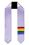 Rainbow Lavender LGBTQ+ Gay Queer Flag Graduation Sash/Stole International Study Abroad Adult