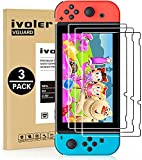 [3 Pack] Screen Protector Tempered Glass for Nintendo Switch, iVoler Transparent HD Clear Anti-Scratch Screen Protector Compatible Nintendo Switch