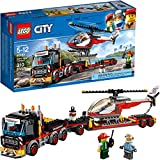 LEGO City Heavy Cargo Transport 60183 Toy Truck Building Kit with Trailer, Toy Helicopter and Construction Minifigures for Creative Play (310 Pieces) (Discontinued by Manufacturer)