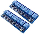 Huayao 2pcs 8 Channel DC 5V Relay Module with Optocoupler for UNO R3 MEGA 2560 1280 DSP ARM PIC AVR STM32 Raspberry Pi