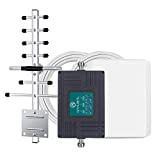 Tri-Band Cell Phone Signal Booster Repeater for Verizon AT&T T-Mobile 3G 4G LTE - Enhances Your Cellular Voice & Data in Home/Office Up to 4,500Sq Ft (Supports Band 5/12/13/17)