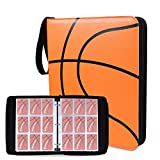 CLOVERCAT Waterproof Trading Card Binder, Storage Book with 3 Rings, 720 Double Sided Pocket Album Compatible with Pokmon Cards, Amiibo, Yugioh, MTG and Other Sports Cards (Basketball, 9 Pocket)