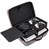 Double-Layer Design Protective for ps5 Carrying Case,Hard Shell Have Cushion Padding Travel Storage Bag for Playstation 5 Digital Edition/Disc Game Consoles,Waterproof and Shockproof.