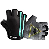 ihuan Fashion Workout Gloves for Men Women Weightlifting, Exercise, Training, Fitness, Weighted, Weight Lifting, Pull ups, Gym Working Out, Rowing, Grip Pads Glove