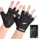 DMOOSE Gym Gloves for Men and Women - Exercise, Workout, Weightlifting, Better Balancing of Weights, Fitness, Training, Hanging Pull Ups - Without Wrist Support Black XL