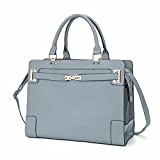Fashion Pet Carrier Dog Cat Carrier Purse Soft-Sided Leather Handbag Pet Tote Bag for Small Dogs Puppy and Cats TSA Airline Approved (Grey)