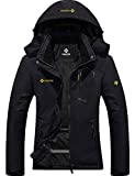 GEMYSE Women's Mountain Waterproof Ski Snow Jacket Winter Windproof Rain Jacket (Black, Medium)
