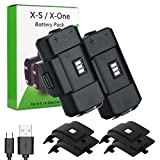 RTop Controller Battery Pack for Xbox Series X|S, Xbox One/One X/One S Elite, 2 Pack 1100mAh Rechargeable Battery Pack for Xbox Series X/Xbox Series S/Xbox One/Xbox One X/Xbox One S Elite Controller