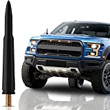 Bullet Antenna for Ford F150 (2009-2021) - Highly Durable Premium Truck Antenna 4.25 Inch - Car Wash-Proof Radio Antenna for FM AM - Black, 30 Caliber Design - Ford F150 Accessories