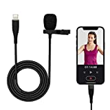 Mini Professional Lavalier Lapel Microphone Directivity Condenser Mic for 8/8 Plus 11/11 Pro 12/12 Pro, iPhone X/XS/XR, YouTube Vlogging Facebook Interview Livestream Video Recording (9.8ft)