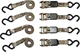 RPS Outdoors SI-2067 Mossy Oak Break-Up Infinity Camo 1" x 8' Ratchet Tie Down Straps (900 lb Tension Strength), 4 Pack