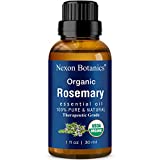 Organic Rosemary Essential Oil 30 ml - Certified USDA Pure, Natural Therapeutic Grade Rosemary Oil - Great for Aromatherapy, Skin, and Hair Care from Nexon Bortanics