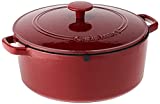 Cuisinart Chef's Classic Enameled Cast Iron 7-Quart Round Covered Casserole, Cardinal Red