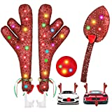 Malalas Christmas Reindeer Car Antlers, Christmas Antlers Car Kit with LED Lights, Jingle Bell Nose and Tail for Truck, Decorate Any Vehicle, Xmas Gift Set