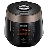 CUCKOO CRP-P0609S | 6-Cup (Uncooked) Pressure Rice Cooker | 12 Menu Options: Quinoa, Nu Rung Ji, GABA/Brown Rice & More, Made in Korea | Black/Copper