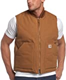 Carhartt Men's Arctic-Quilt Lined Duck Vest (Regular and Big & Tall Sizes), Brown, Large