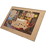 Lavievert Wooden Jigsaw Puzzle Board Portable Puzzle Plateau for Puzzle Storage Puzzle Saver, Non-Slip Surface, Fits Up to 1500 Pieces - Khaki