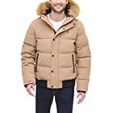 Tommy Hilfiger Men's Arctic Cloth Quilted Snorkel Bomber Jacket, Khaki, Large