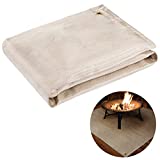 39''× 39'' Fireproof Fire Pit Mat- Portable Fire Blanket Protective Patio Insulation Pads Temperature Resistant Flame Retardant Stove Floor Grill Mat for Deck Patio Lawn Outdoor Camping BBQ Protection