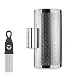 Abuff - Metal Guiro Shaker, 12" x 6" Stainless Steel Guiro Instrument with Scraper Latin Percussion Instrument Musical Training Tool