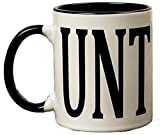 Adult Humour Rude Gift Cup Ceramic UNT CUNT With Black Handle Ceramic Coffee Tea Mug Cup